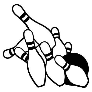 Picniva Bowling Type 10 Removable Vinyl Wall Decal