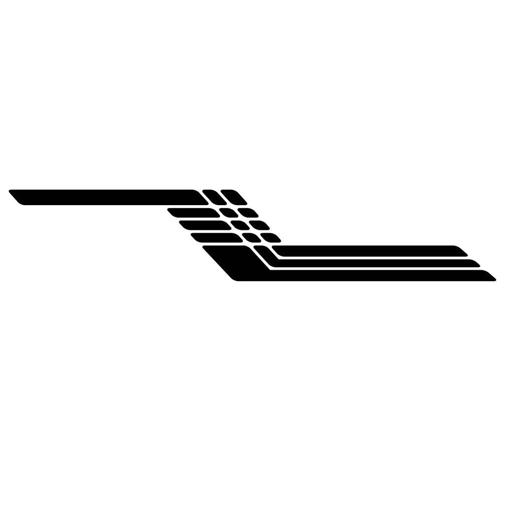 Picniva sty212 Racing Car Body Side Stripes Sticker Decal 2 Pcs