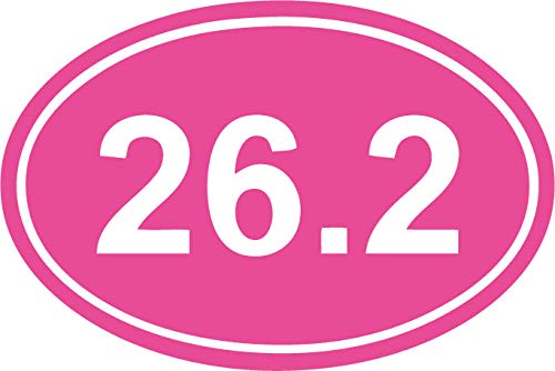 Decaltor 26.2 Marathon Oval Vinyl Bumper Decal, 5 x 3 in