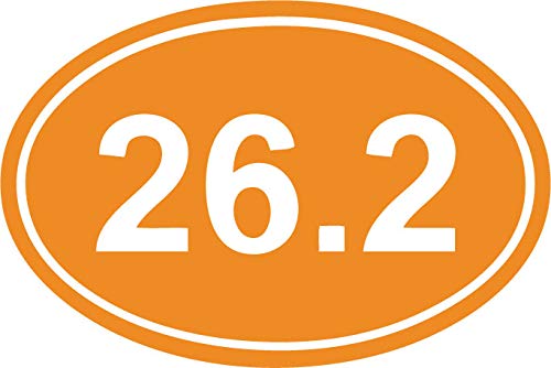 Decaltor 26.2 Marathon Oval Vinyl Bumper Decal, 5 x 3 in