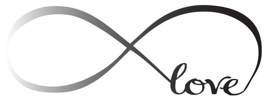 Picniva Infinity Love Symbol Wall Decal, Silver, 22 x 61 in
