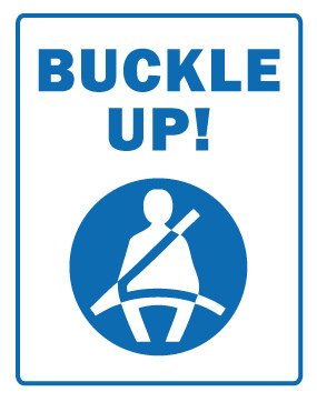 Picniva Buckle Up Seatbelt Reminder Stickers, Two Pack