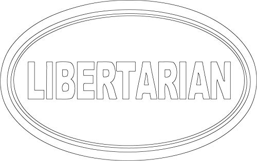 Decaltor Libertarian Quote Vinyl Decal for Car Window Laptop, 5 in