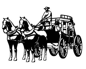 Picniva Stagecoach Type 5 Removable Vinyl Wall Decal - Color: stagecoach type5