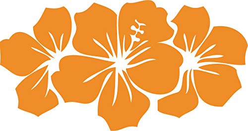 Decaltor Hibiscus Flower Group Vinyl Decal for Car Window Laptop, 5 in