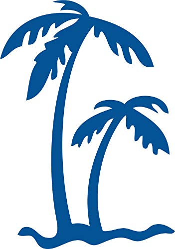 Decaltor Palm Tree 5 in Vinyl Decal for Laptop Bumper Wall
