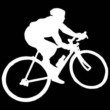 Picniva Cyclist Type2 Vinyl Car Window Decal, Approx 5 in