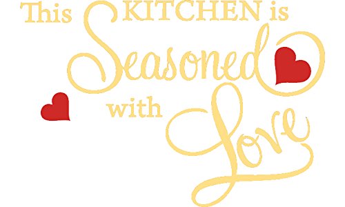Picniva This Kitchen Is Seasoned With Love Decal, Gold, 15 x 22 in