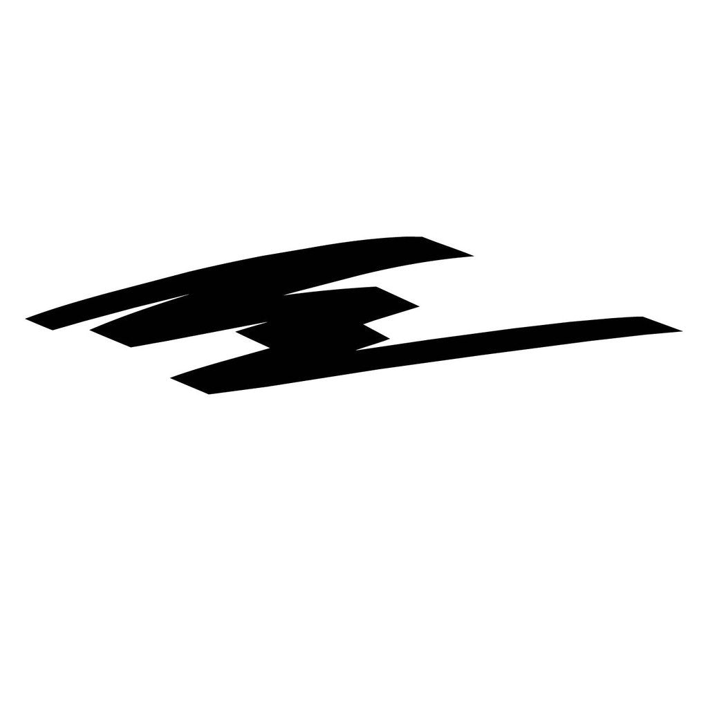 Picniva sty221 Racing Car Body Side Stripes Sticker Decal 2 Pcs