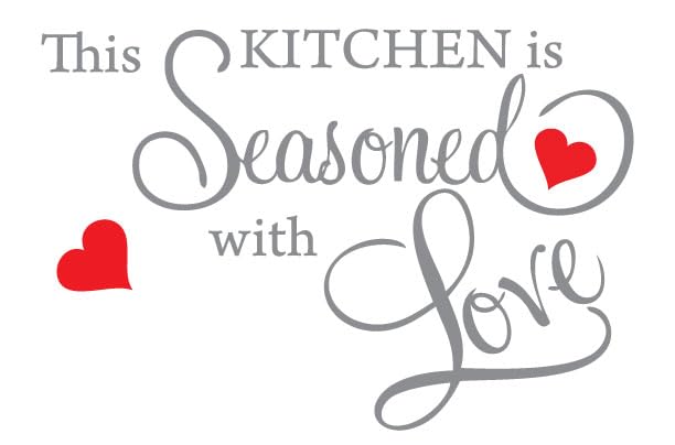 Picniva This Kitchen Is Seasoned With Love Decal, Silver, 15 x 22 in