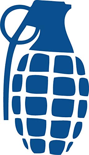 Decaltor Grenade Graphic Vinyl Decal for Car Window Laptop