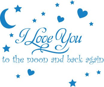 Decaltor Moon and Back Nursery Wall Decal