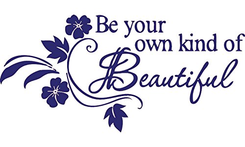 Picniva Be Your Own Kind of Beautiful Wall Decal, Purple
