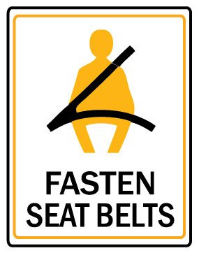 Picniva Fasten Seatbelts Notice Stickers