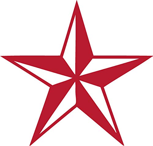 Decaltor Nautical Star 5 in Vinyl Decal for Laptop Bumper Wall