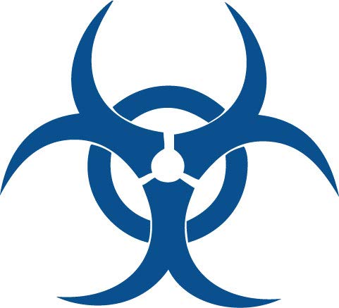 Decaltor Biohazard Symbol Vinyl Decal for Car Windows, Garage Decor