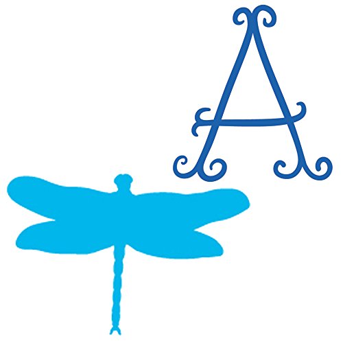Picniva Custom Baby Name Wall Decal, Blue Dragonfly, Font Five