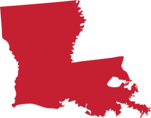 Picniva Red Louisiana LA State Map Vinyl Decal for Car Window Laptop, 3 in - Color: red - Size: 3 inches