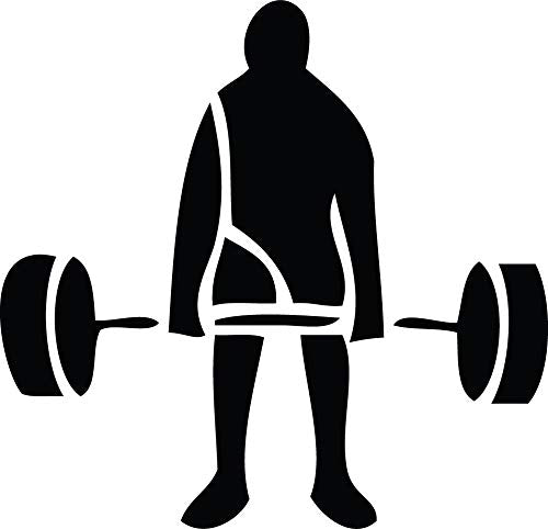 Decaltor Weight Lifter 5 in Vinyl Decal for Laptop Bumper Wall