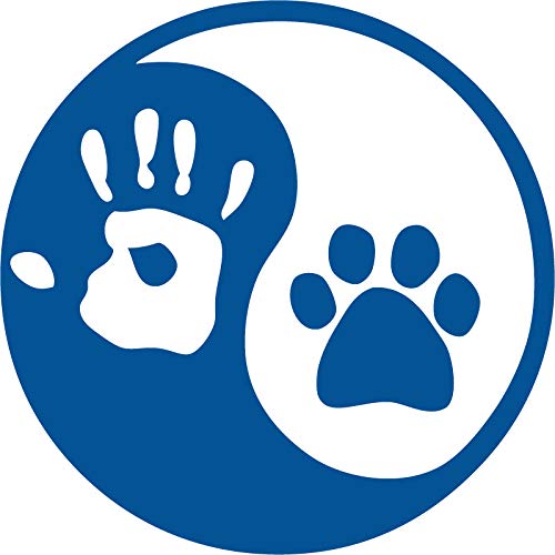 Decaltor Yin Yang Hand Dog Paw Laptop Decal, 5 in