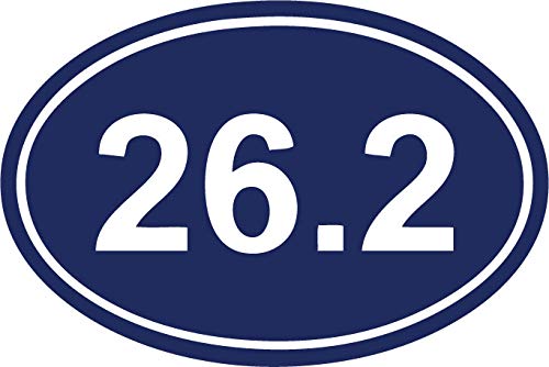 Decaltor 26.2 Marathon Oval Vinyl Bumper Decal, 5 x 3 in