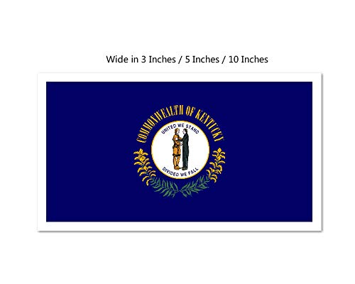 Picniva Kentucky State Flag Vinyl Car Bumper Window Sticker, 10 in Wide