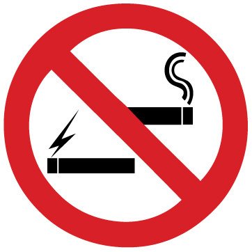 Picniva No Smoking or Vaping Notice Stickers