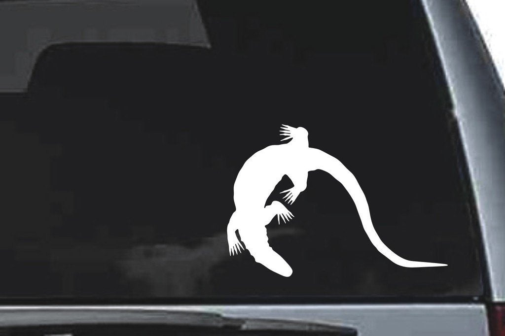 Picniva Komodo Dragon Sty5 Vinyl Car Window Decal, Approx 5 in