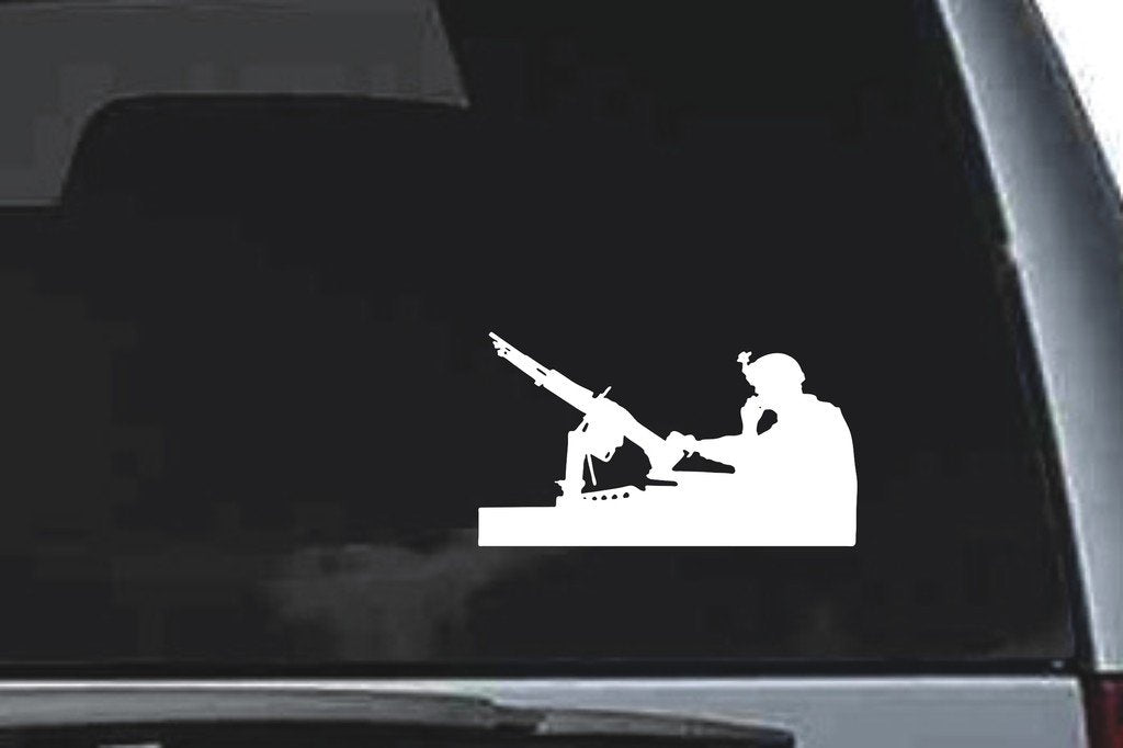 Picniva Soldier Sty2 Vinyl Car Window Decal, Approx 5 in