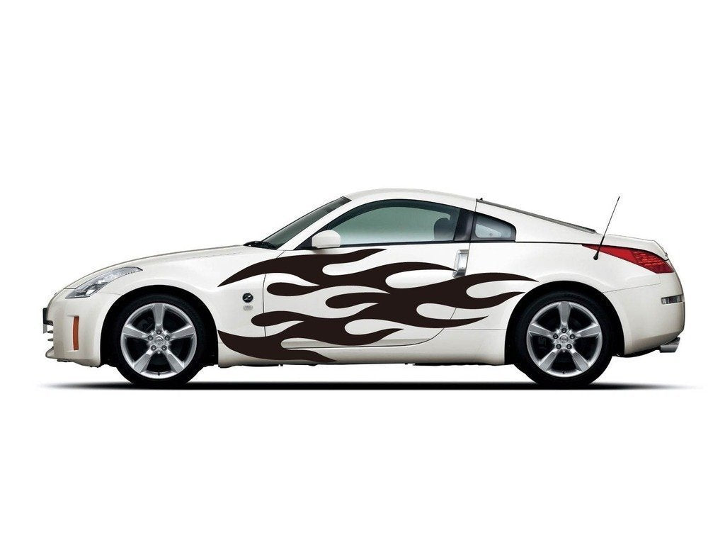 Picniva sty262 Racing Car Body Side Stripes Sticker Decal 2 Pcs