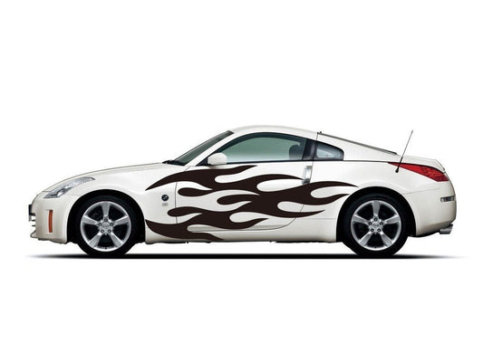 Picniva sty262 Racing Car Body Side Stripes Sticker Decal 2 Pcs
