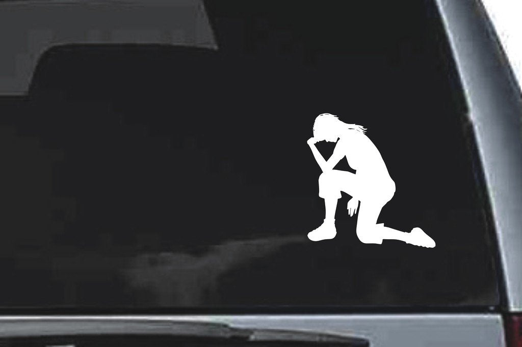 Picniva Woman Sty7 Vinyl Car Window Decal, Approx 5 in