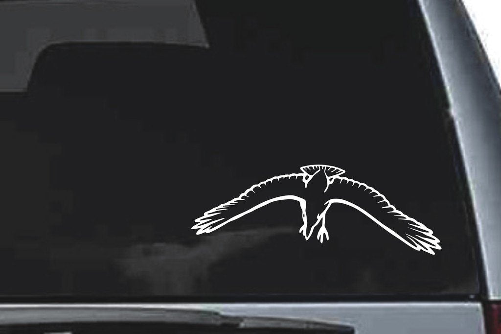Picniva Crow Sty11 Vinyl Car Window Decal, Approx 5 in