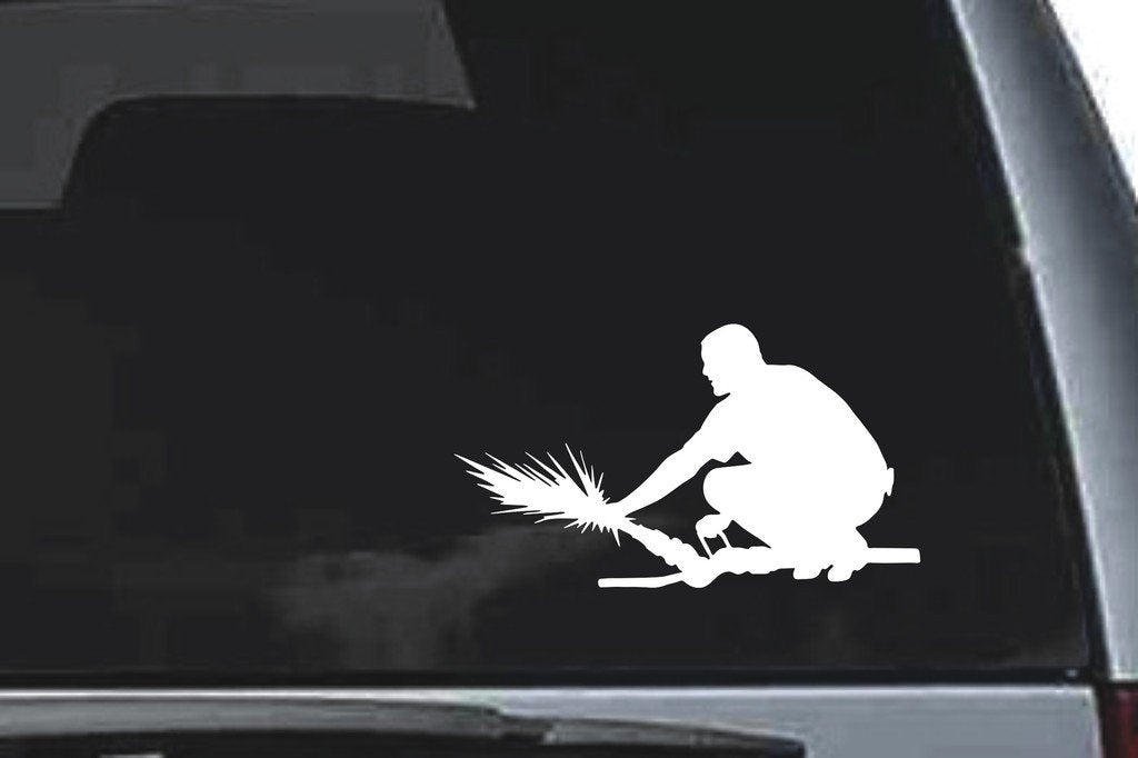 Picniva Fireman Sty70 Vinyl Car Window Decal, Approx 5 in