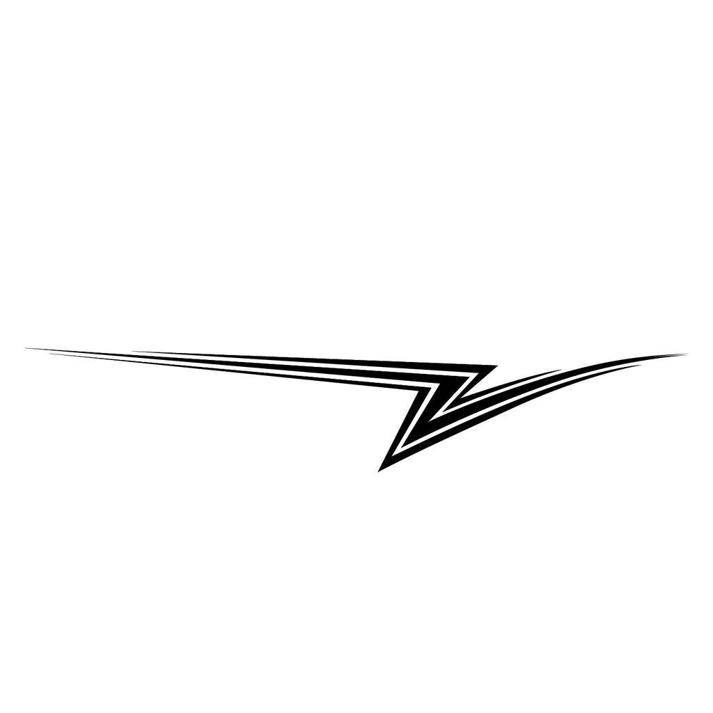 Picniva Style 48 Racing Side Stripe Vinyl Decals, 11 x 117 in, 2 Pc