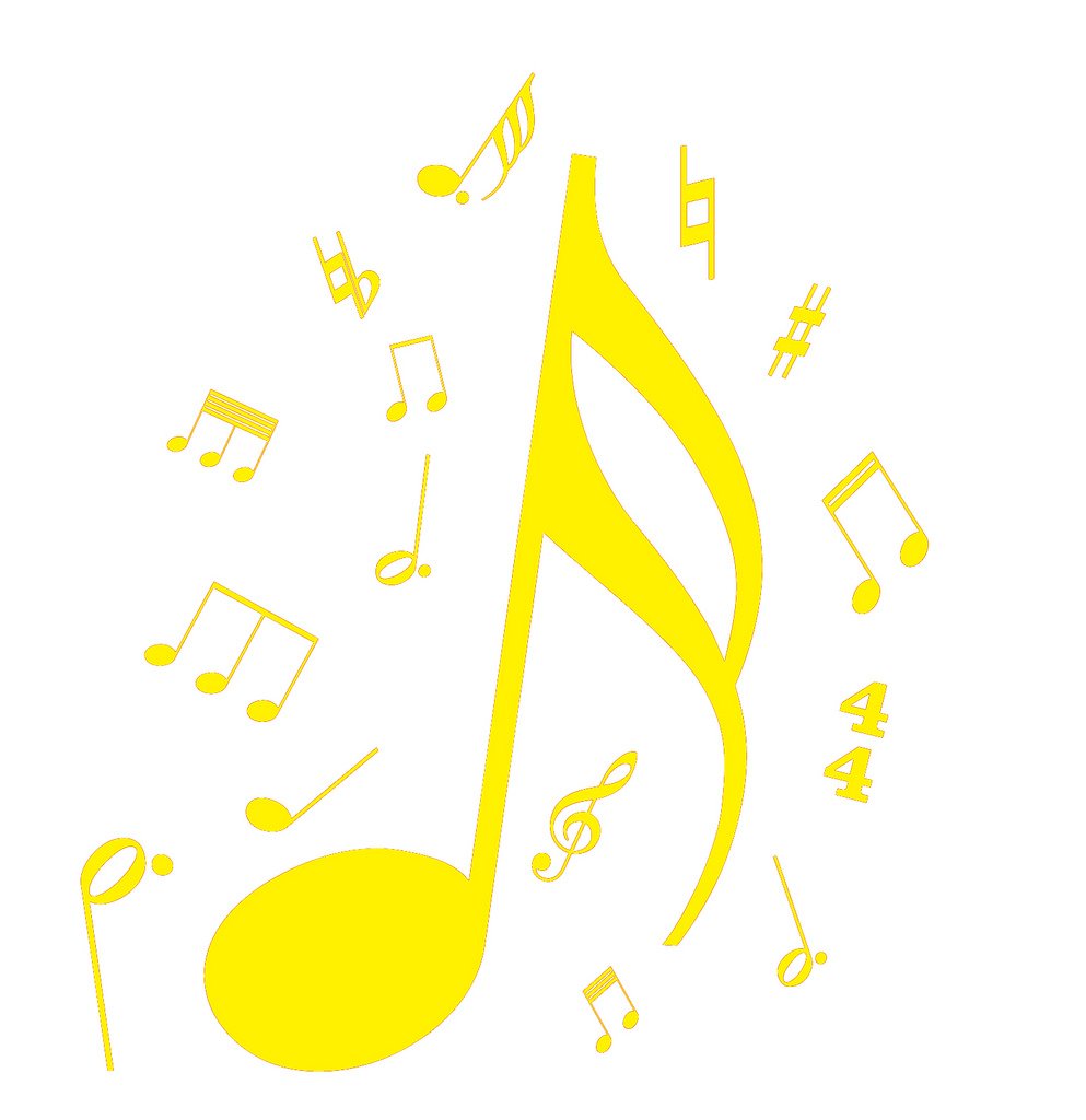 Picniva Sixteenth Note Music Symbols Wall Decal for Musicians