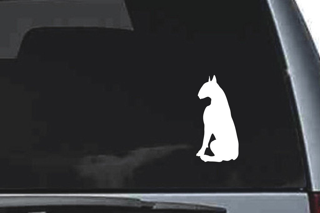 Picniva Bull Terrier Dog Sty7 Vinyl Car Window Decal, Approx 5 in