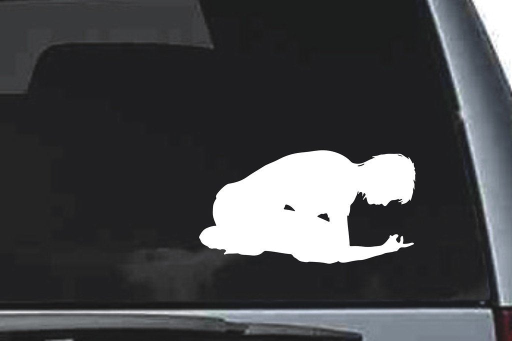 Picniva Kneeling Sty2 Vinyl Car Window Decal, Approx 5 in