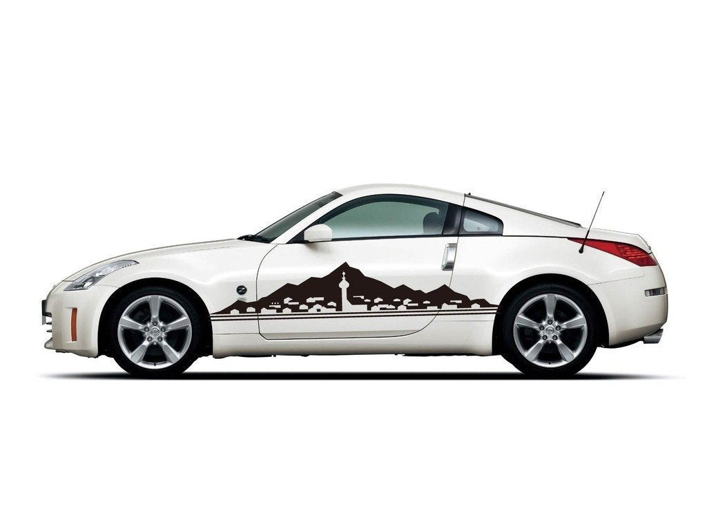 Picniva sty481 Car Body Side Stripes Vinyl Graphics Sticker Decals 2 Pcs