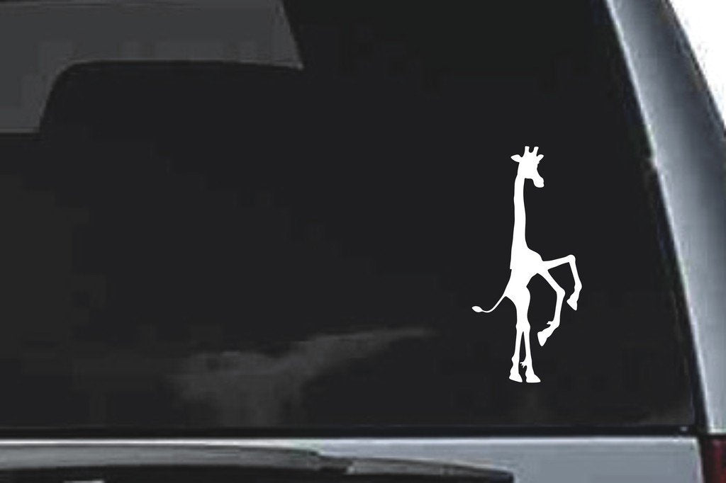 Picniva Giraffe Sty4 Vinyl Car Window Decal, Approx 5 in