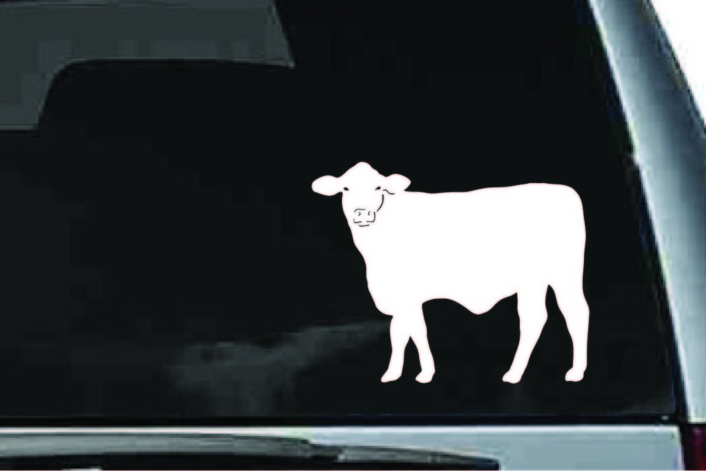Picniva Cow Sty5 Vinyl Car Window Decal, Approx 5 in