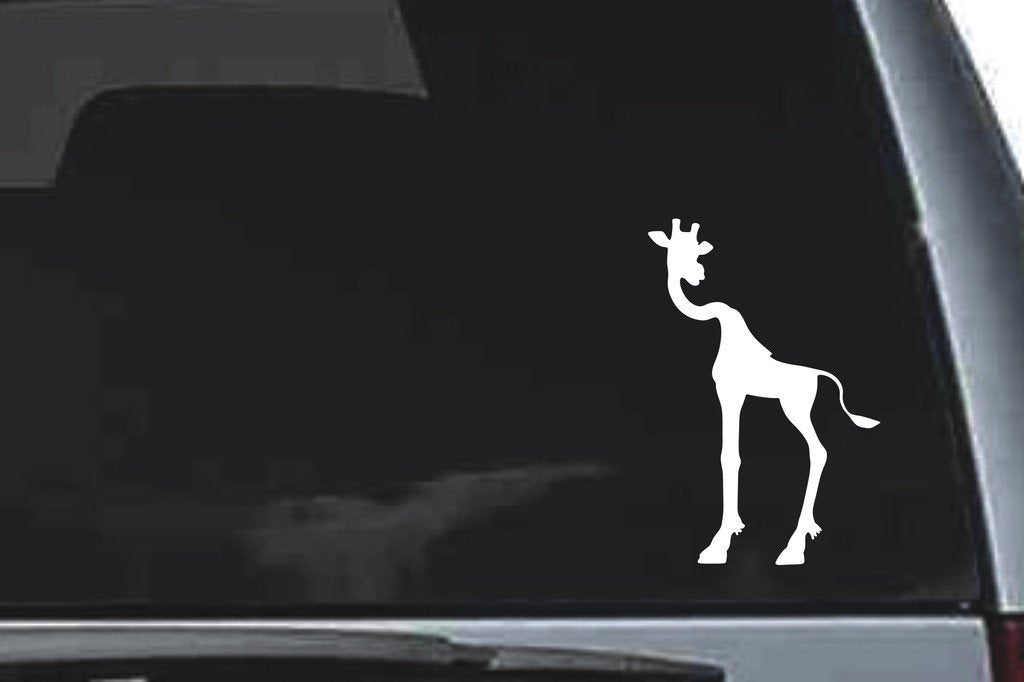 Picniva Giraffe Sty8 Vinyl Car Window Decal, Approx 5 in
