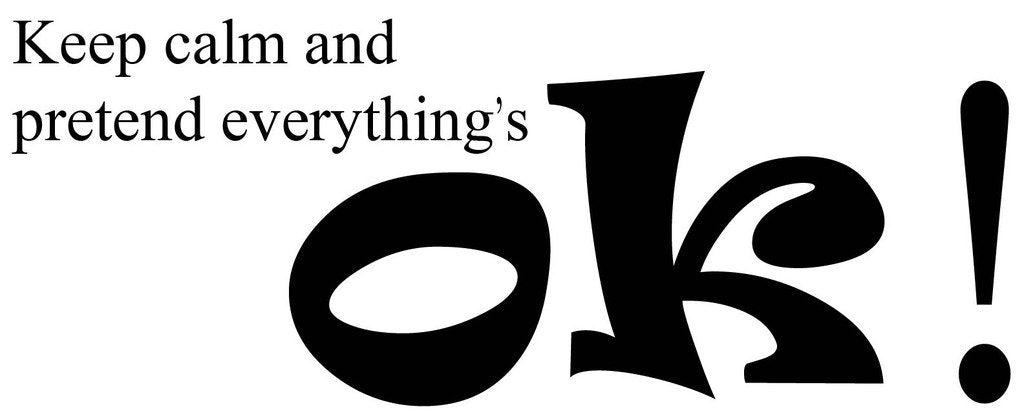 Picniva Keep Calm And Pretend Everything's Ok Quote Vinyl Wall Decal - Color: keep calm and pretend everything's ok
