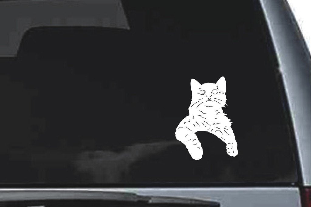 Picniva Cat Sty4 Vinyl Car Window Decal, Approx 5 in