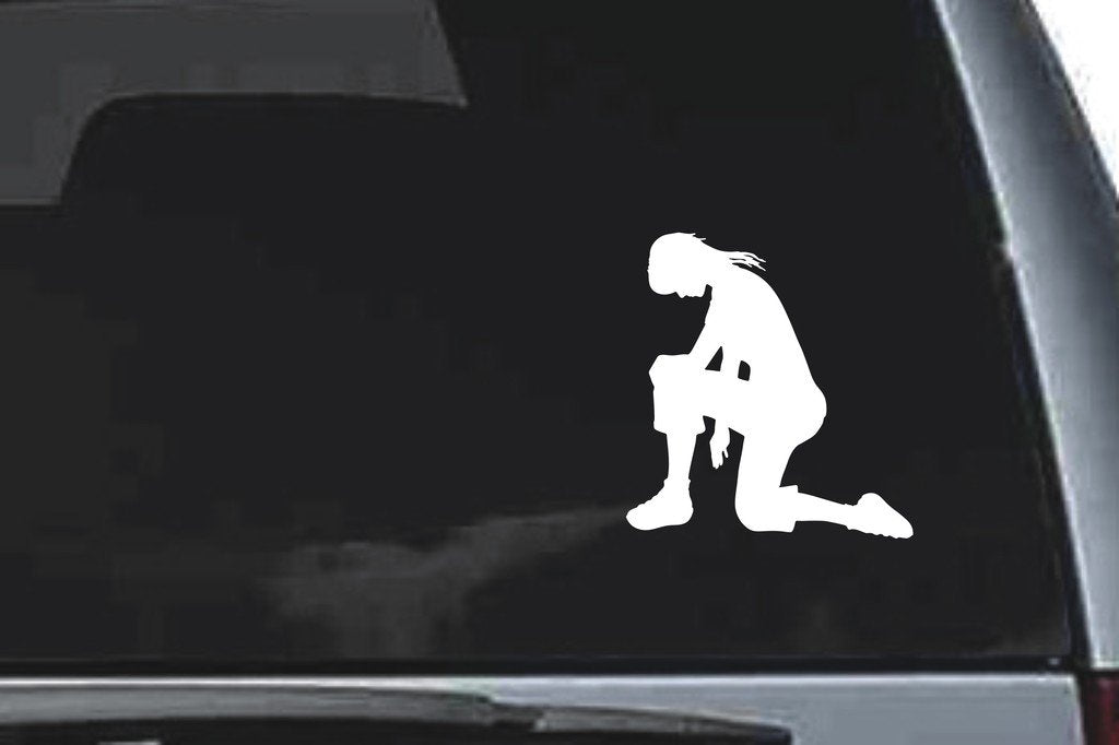 Picniva Woman Sty5 Vinyl Car Window Decal, Approx 5 in