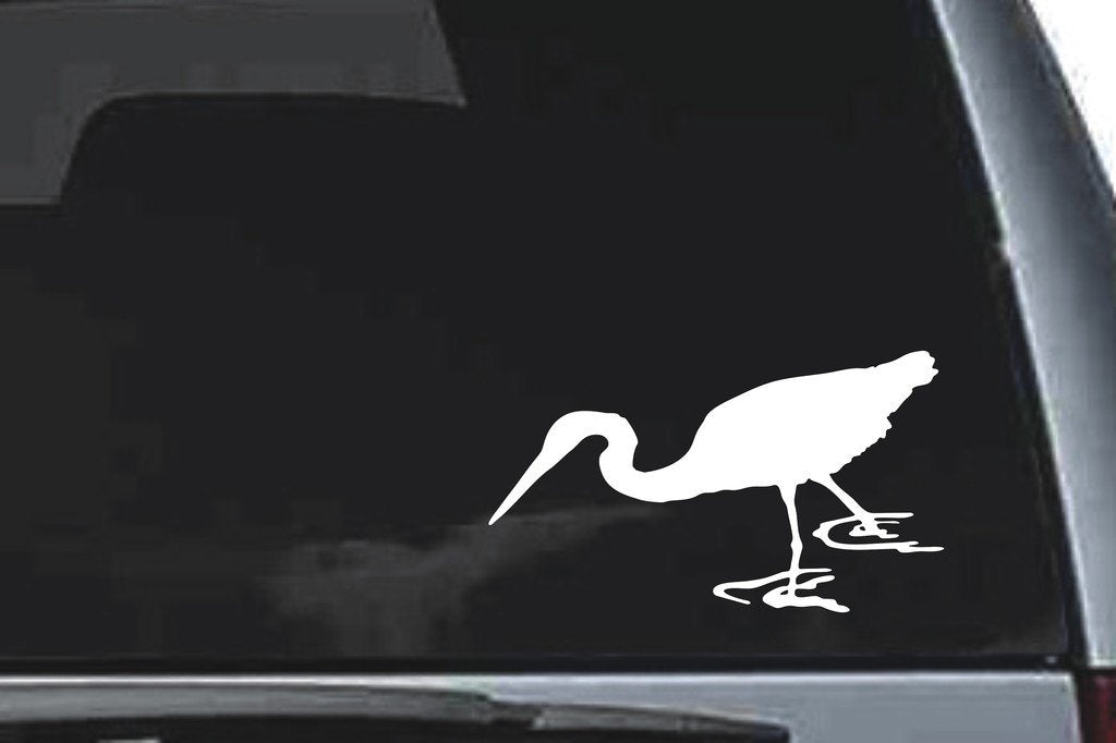 Picniva Crane Sty2 Vinyl Car Window Decal, Approx 5 in