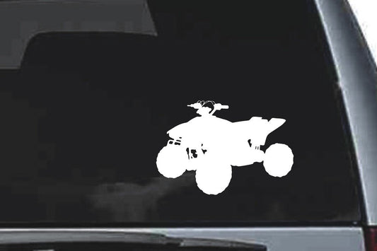Picniva ATV Quad Sty1a Vinyl Car Window Decal, Approx 5 in