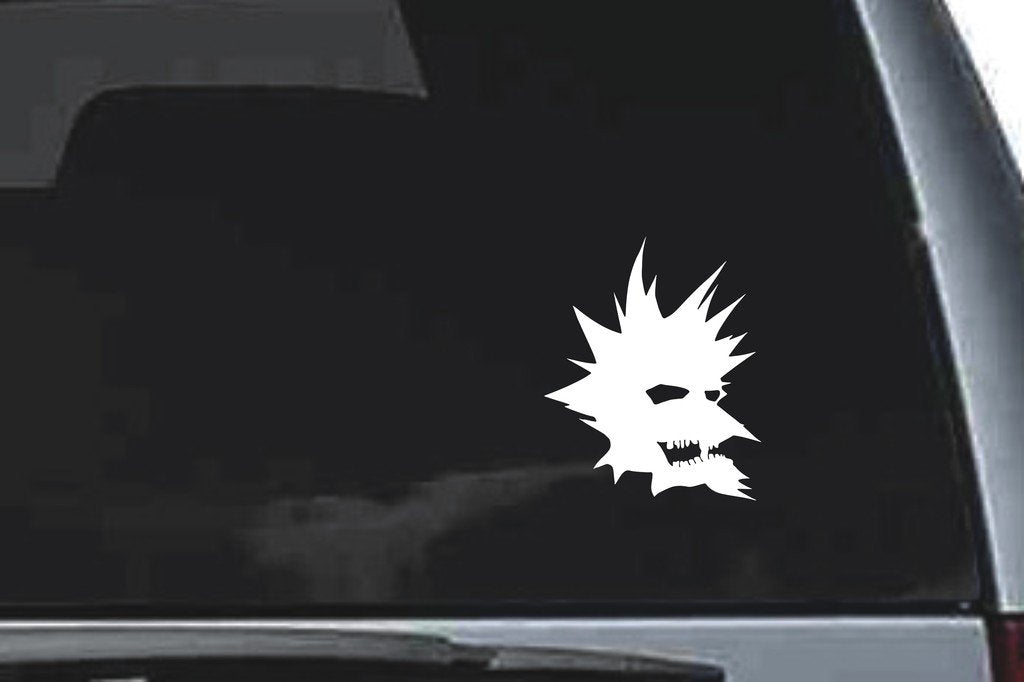 Picniva Skull Sty22a Vinyl Car Window Decal, Approx 5 in