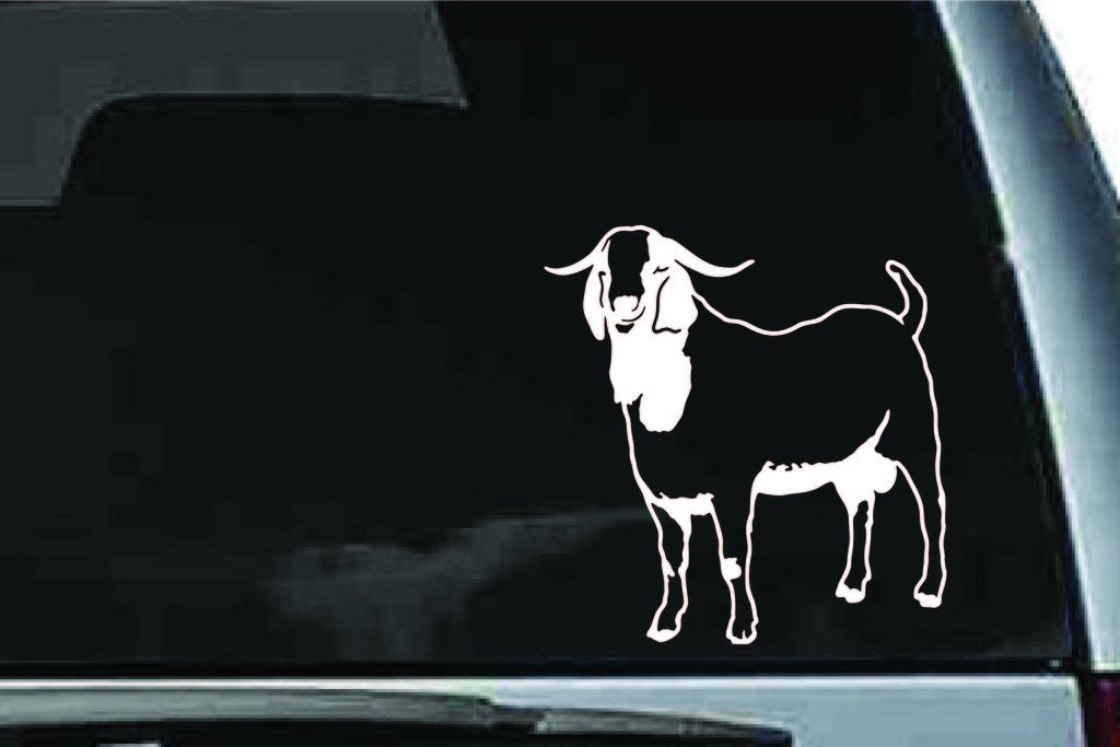 Picniva Boer Goat Sty1 Vinyl Car Window Decal, Approx 5 in