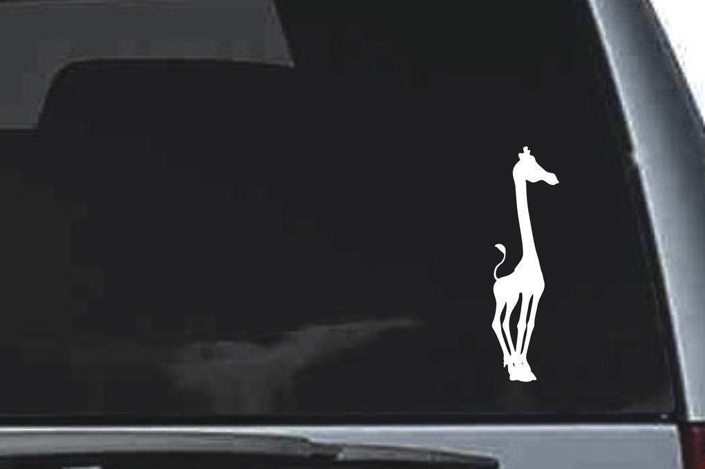 Picniva Giraffe Sty2 Vinyl Car Window Decal, Approx 5 in